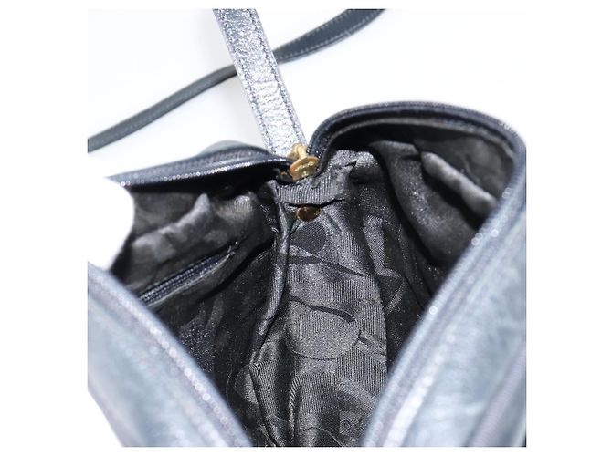Borsa a tracolla Salvatore Ferragamo Vala in pelle blu navy e oro Auth BA12880 D'oro - vista 18