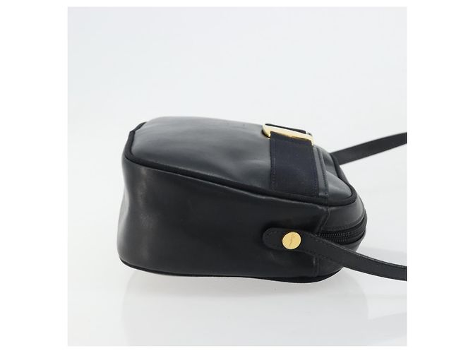 Borsa a tracolla Salvatore Ferragamo Vala in pelle blu navy e oro Auth BA12880 D'oro - vista 3