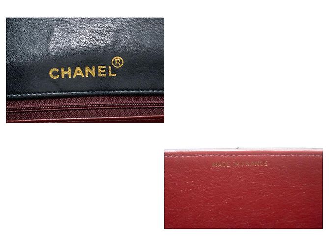 CHANEL Vintage Classic Chain Shoulder Bag Single Flap Quilted Lamb Nero - vista 8