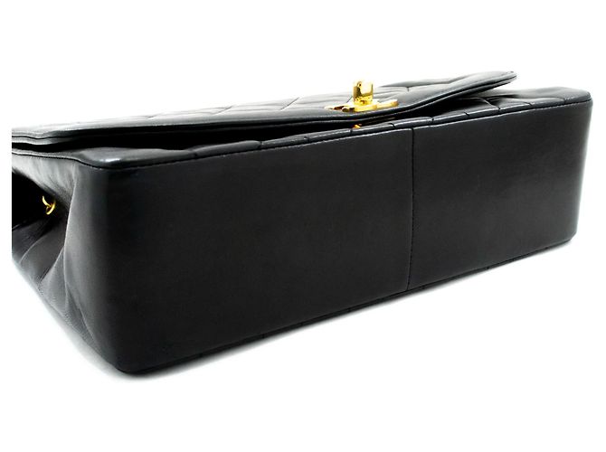Borsa a tracolla CHANEL Diana Flap Chain in agnello trapuntato nero - vista 4