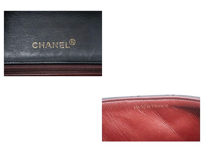 CHANEL Mini Square Small Chain Shoulder Bag Crossbody Black Lamb Nero - vista 8