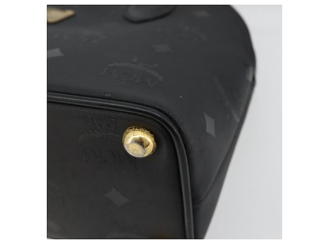 Borsa a Mano MCM Logogram Vicetos PVC 2way Nero Oro Auth 181172 D'oro - vista 16