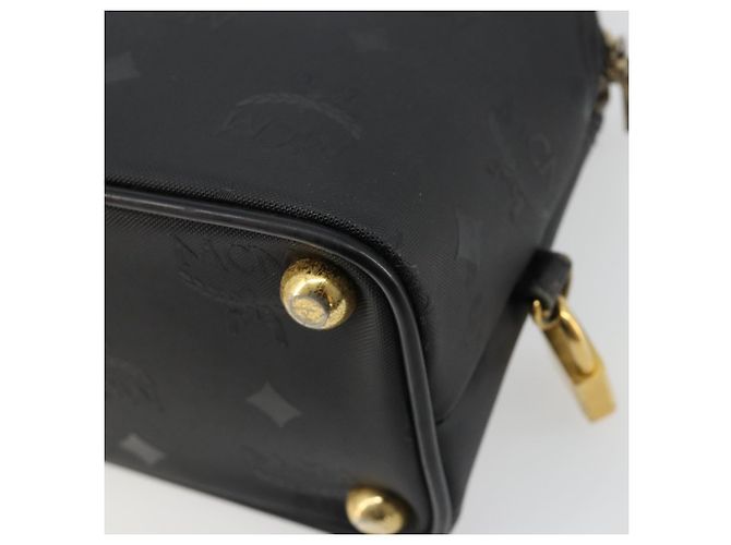 Borsa a Mano MCM Logogram Vicetos PVC 2way Nero Oro Auth 181172 D'oro - vista 18