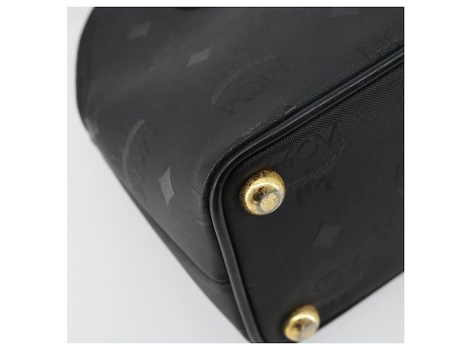 Borsa a Mano MCM Logogram Vicetos PVC 2way Nero Oro Auth 181172 D'oro - vista 19