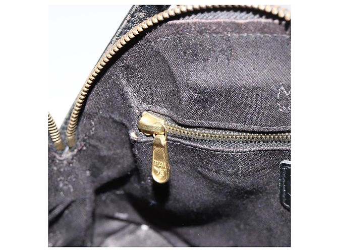 Borsa a Mano MCM Logogram Vicetos PVC 2way Nero Oro Auth 181172 D'oro - vista 23