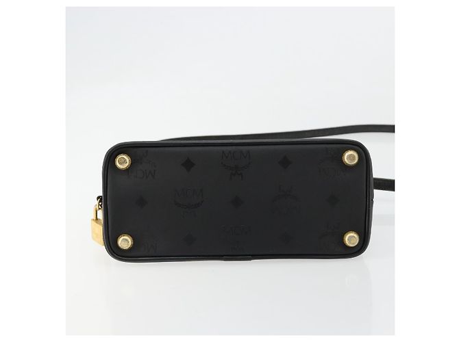 Borsa a Mano MCM Logogram Vicetos PVC 2way Nero Oro Auth 181172 D'oro - vista 5