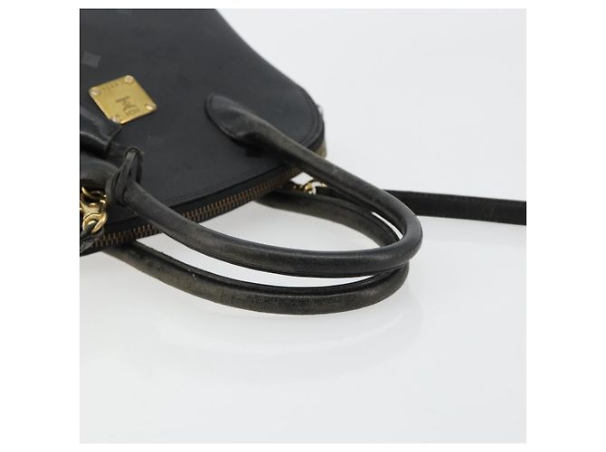 Borsa a Mano MCM Logogram Vicetos PVC 2way Nero Oro Auth 181172 D'oro - vista 7