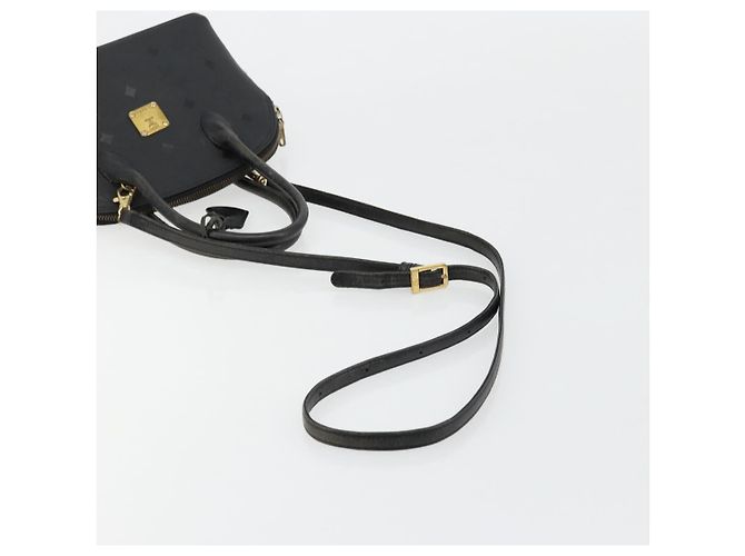 Borsa a Mano MCM Logogram Vicetos PVC 2way Nero Oro Auth 181172 D'oro - vista 8
