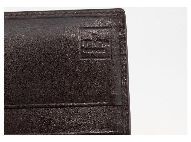FENDI Zucca Canvas Long Wallet Schwarz Braun Auth 181538 - Ansicht 17