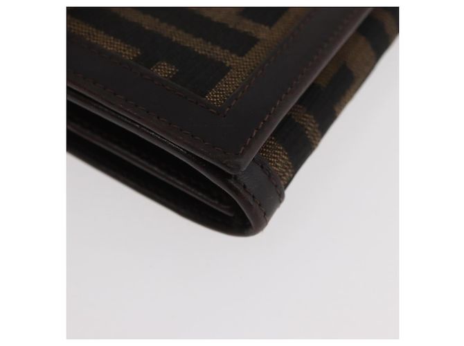 FENDI Zucca Canvas Long Wallet Schwarz Braun Auth 181538 - Ansicht 7