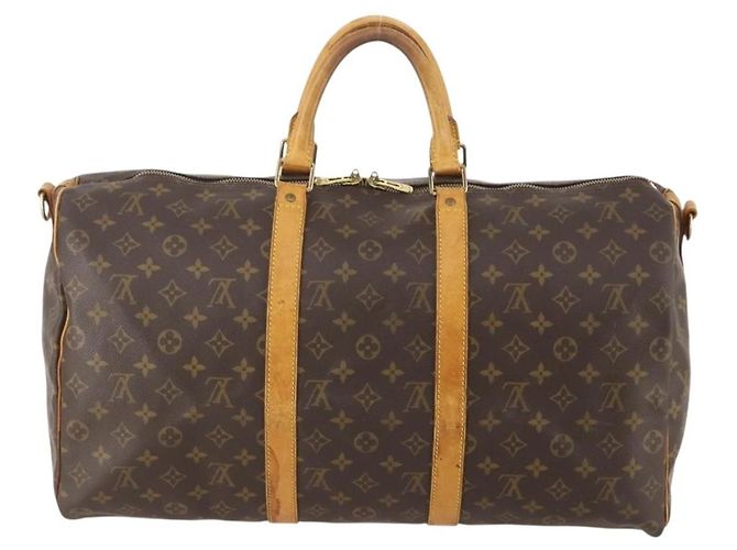 LOUIS VUITTON Monogram Keepall Bandouliere 50 Borsa Boston M41416 LV Auth 180498 Monogramma - vista 2