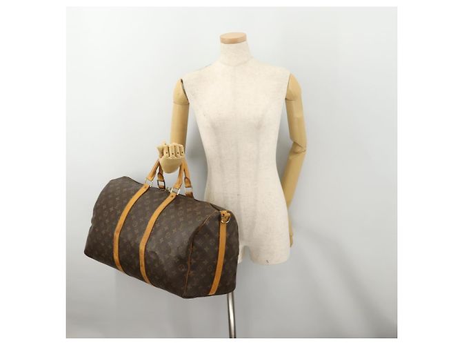 LOUIS VUITTON Monogram Keepall Bandouliere 50 Borsa Boston M41416 LV Auth 180498 Monogramma - vista 21