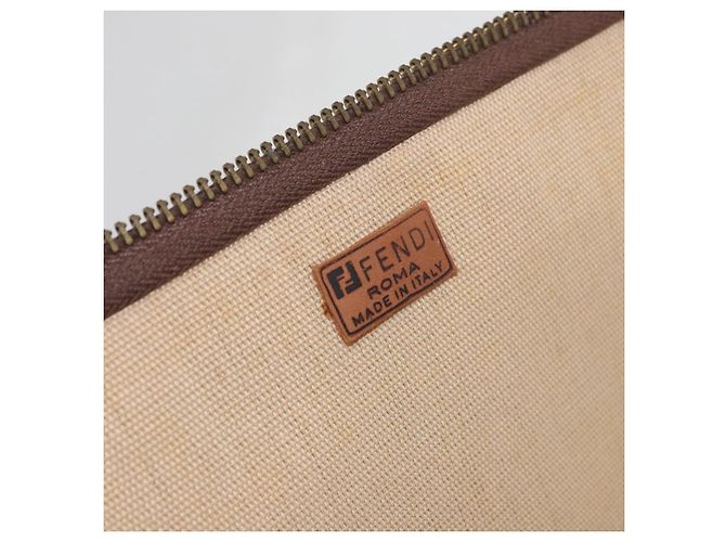 FENDI Zucca Canvas Trunk Black Brown Auth ti3936A Marrone Nero - vista 18