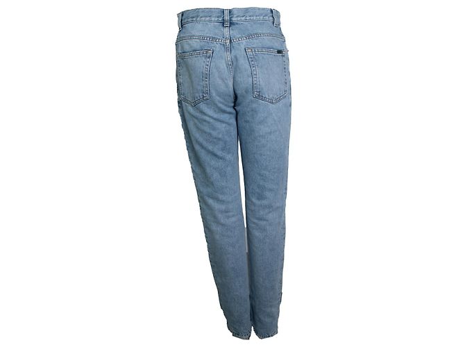 Saint Laurent, jeans Nico de tiro medio y corte recto Azul - vista 3