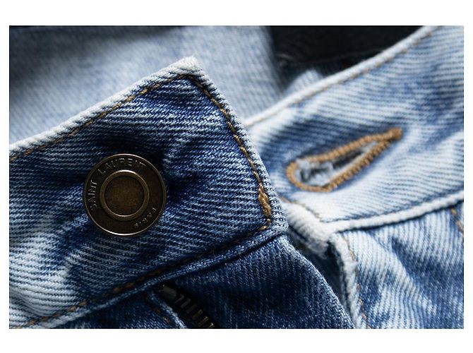 Saint Laurent, jeans Nico de tiro medio y corte recto Azul - vista 7