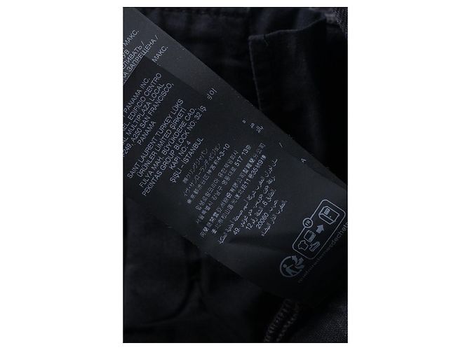 Saint Laurent, vaqueros baggy largos con cintura en V negros - vista 5