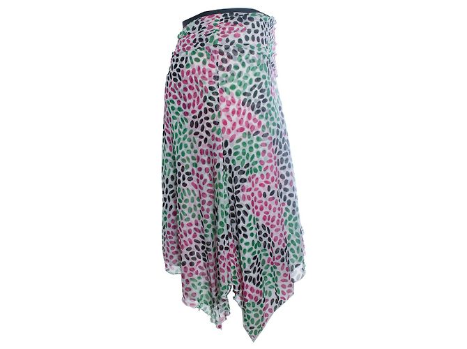 Autre Marque Diane von Furstenberg, falda asimétrica estampada Multicolor - vista 2