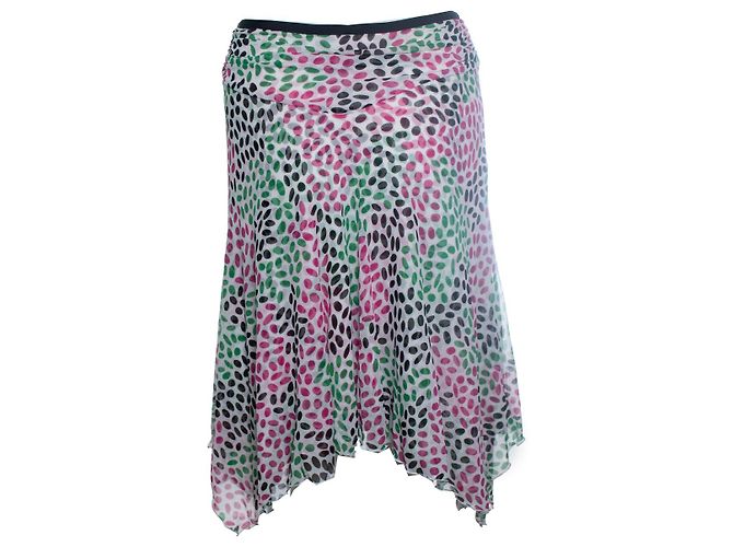 Autre Marque Diane von Furstenberg, falda asimétrica estampada Multicolor - vista 3