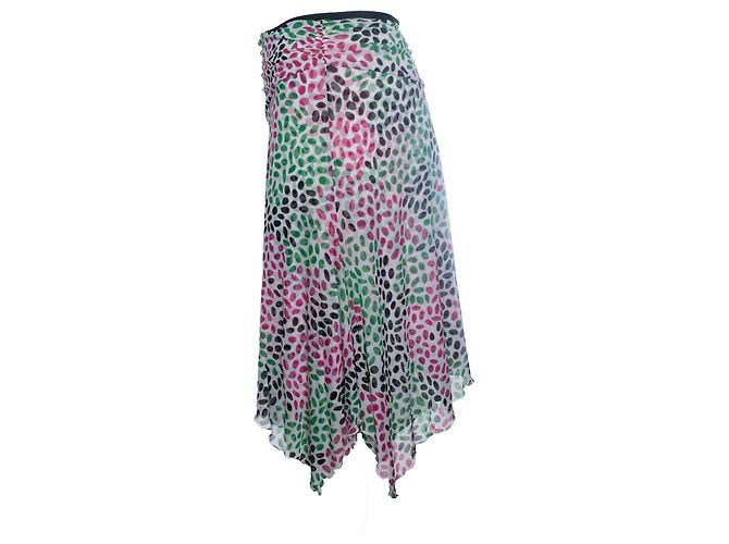 Autre Marque Diane von Furstenberg, falda asimétrica estampada Multicolor - vista 4
