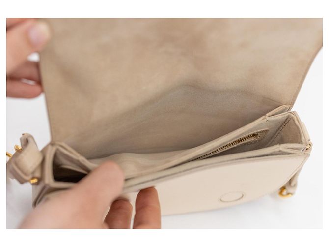 Dior CD Signature Borsa a Tracolla in Pelle - Beige/Nude - vista 18