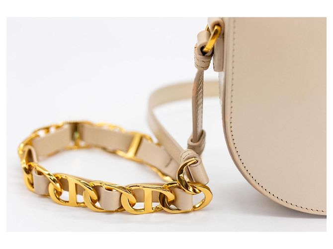 Dior CD Signature Borsa a Tracolla in Pelle - Beige/Nude - vista 7