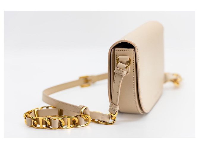 Dior CD Signature Borsa a Tracolla in Pelle - Beige/Nude - vista 8