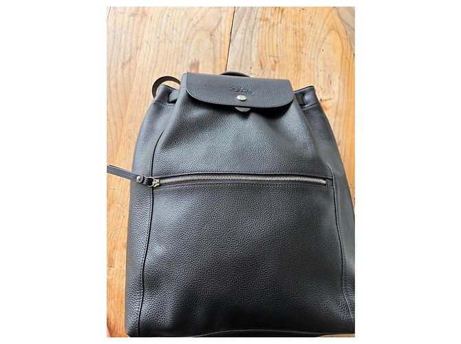 Longchamp Leder-Rucksack Schwarz - Ansicht 3