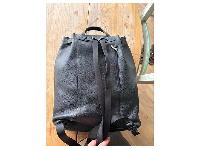 Longchamp Leder-Rucksack Schwarz - Ansicht 5
