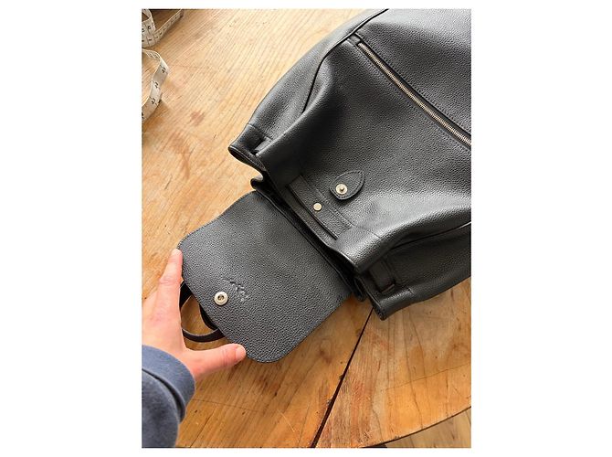 Longchamp Leder-Rucksack Schwarz - Ansicht 7
