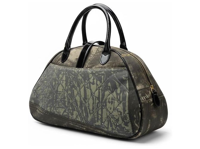 Christian Dior Miss Diorella Speedway Borsa Saddle Grande in Denim Marrone Bianco Blu Multicolore Silver hardware - vista 11