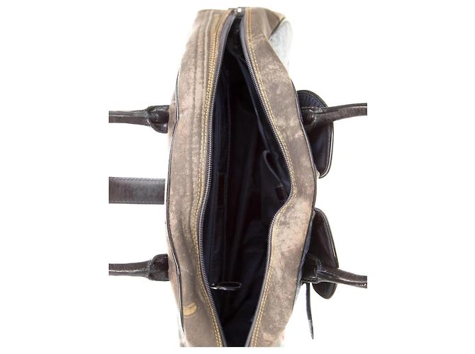 Christian Dior Miss Diorella Speedway Borsa Saddle Grande in Denim Marrone Bianco Blu Multicolore Silver hardware - vista 13