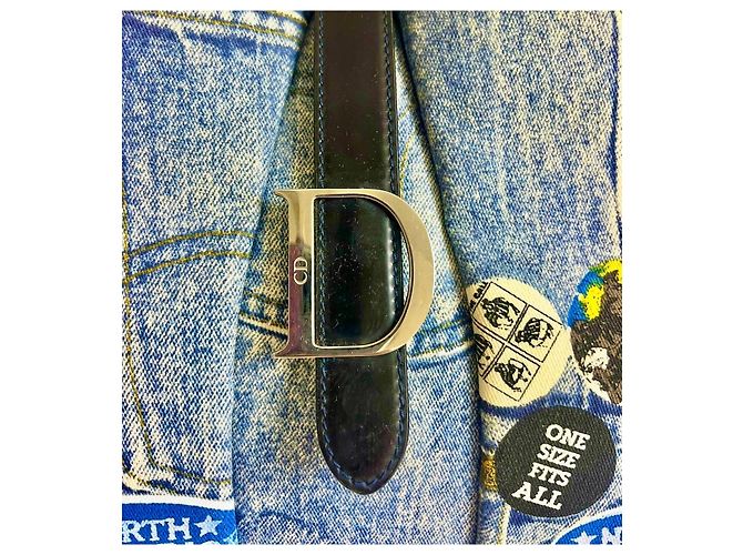 Christian Dior Miss Diorella Speedway Borsa Saddle Grande in Denim Marrone Bianco Blu Multicolore Silver hardware - vista 5
