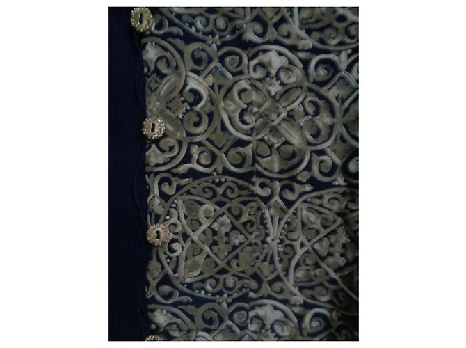 Autre Marque Otto Kern Seidenbluse mit Blumenprint Schwarz Beige - Ansicht 5
