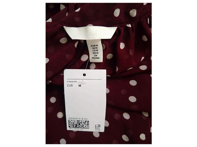 Autre Marque Camicetta Bordeaux a Pois con Fiocco Bordò - vista 4