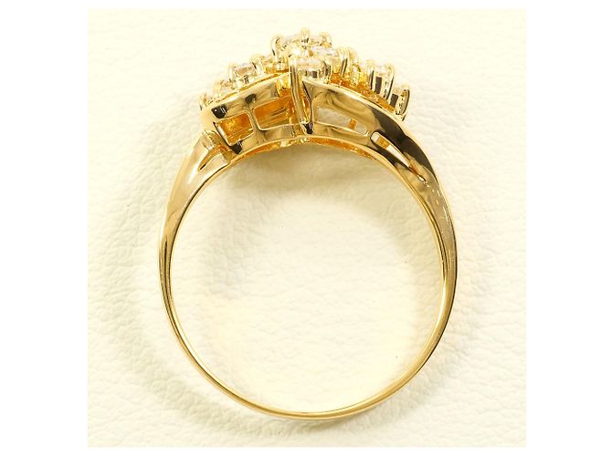 Autre Marque 18K Gelbgold-Ring mit Diamant Golden - Ansicht 3
