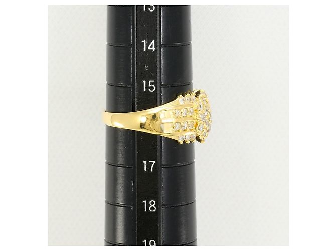 Autre Marque 18K Gelbgold-Ring mit 1.00ct Diamant Golden - Ansicht 8