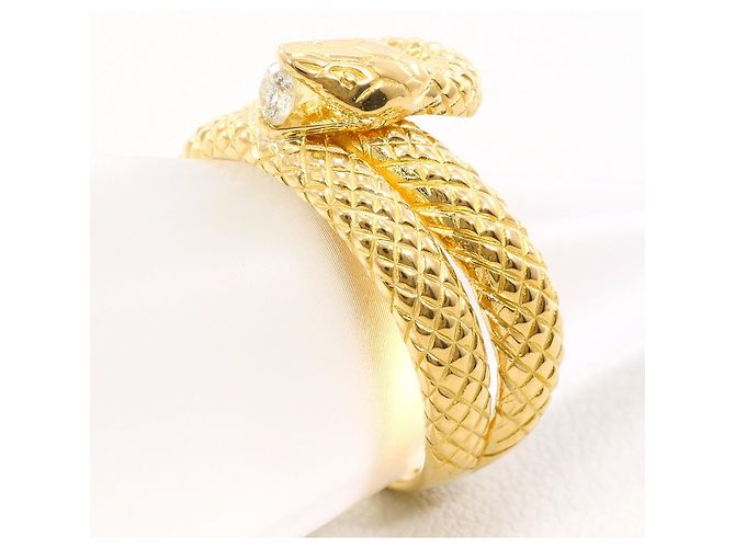 Autre Marque 18K Gelbgold-Ring mit Diamant Golden - Ansicht 3