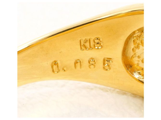 Autre Marque 18K Gelbgold-Ring mit Diamant Golden - Ansicht 6
