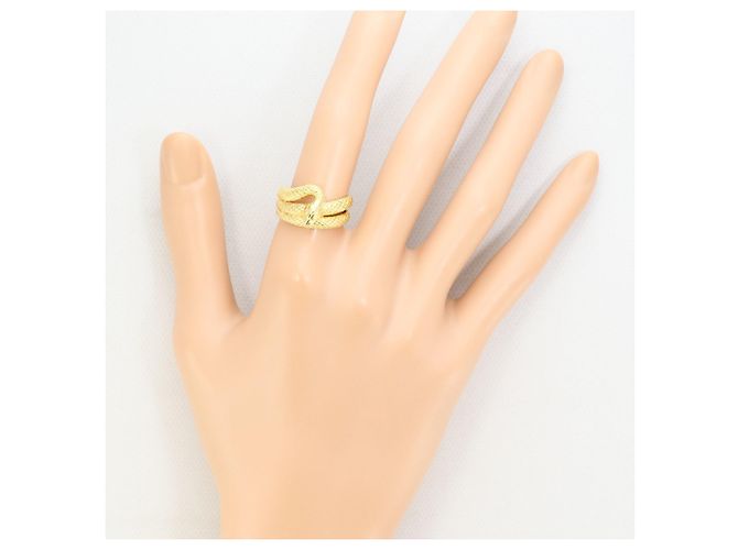 Autre Marque 18K Gelbgold-Ring mit Diamant Golden - Ansicht 7