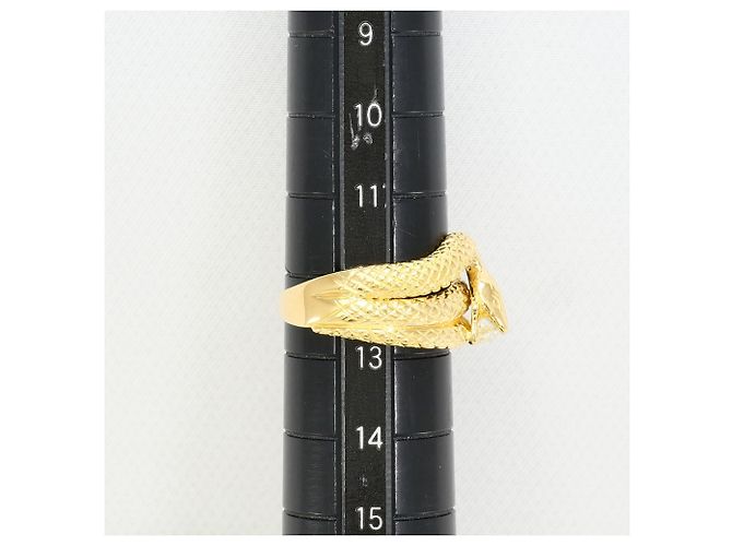 Autre Marque 18K Gelbgold-Ring mit Diamant Golden - Ansicht 8