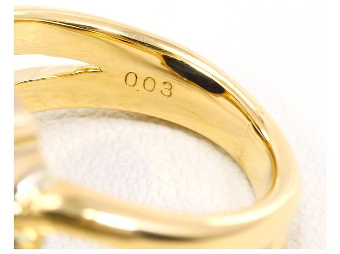 Autre Marque 18K Gelbgoldring mit Lapis Lazuli und grünem Diamanten Blau Golden - Ansicht 5