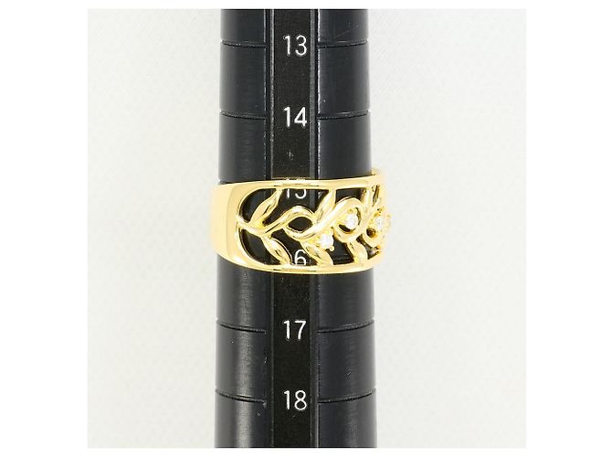 Autre Marque 18K Gelbgold-Ring mit Diamant Golden - Ansicht 8