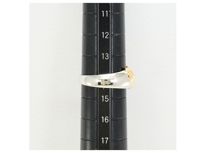 Autre Marque 18K Gelbgold und Platin Diamant Ring Golden - Ansicht 8