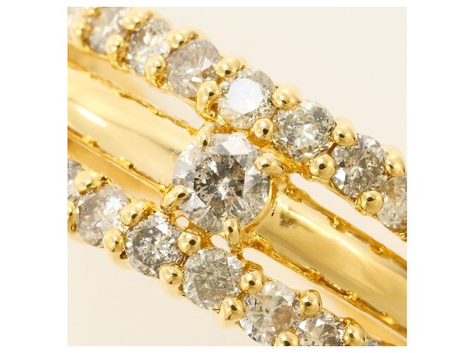 Autre Marque 18K Gelbgold-Ring mit Diamant Golden - Ansicht 2