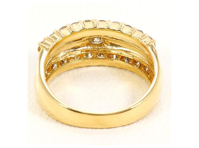 Autre Marque 18K Gelbgold-Ring mit Diamant Golden - Ansicht 4