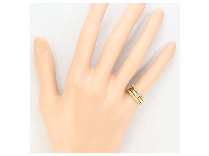 Autre Marque 18K Gelbgold-Ring mit Diamant Golden - Ansicht 6