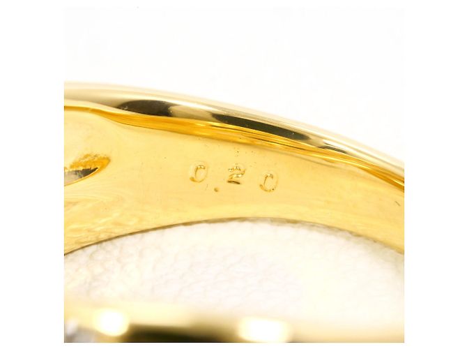 Autre Marque 18K Gelbgold-Ring mit Diamant Golden - Ansicht 5