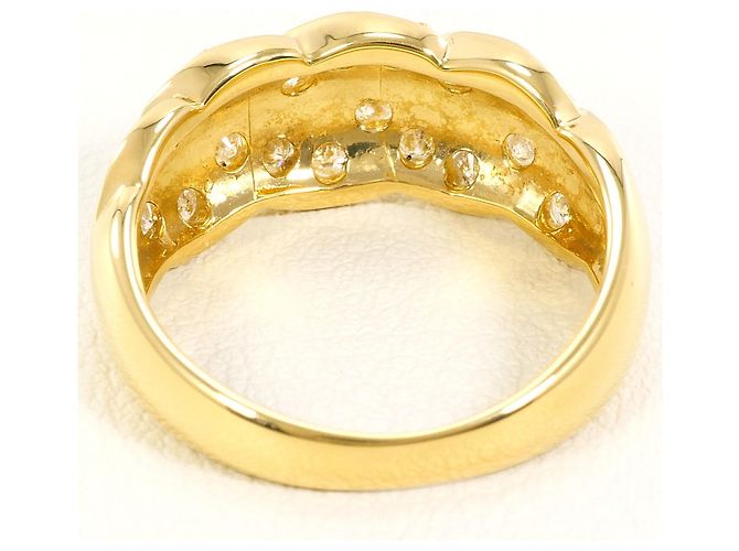 Autre Marque 18K Gelbgold-Ring mit Diamant Golden - Ansicht 4