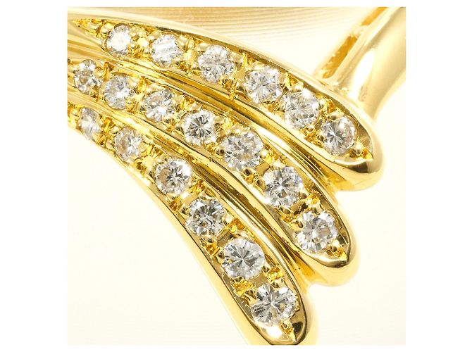 Autre Marque 18K Gelbgold-Ring mit Diamant Golden - Ansicht 2