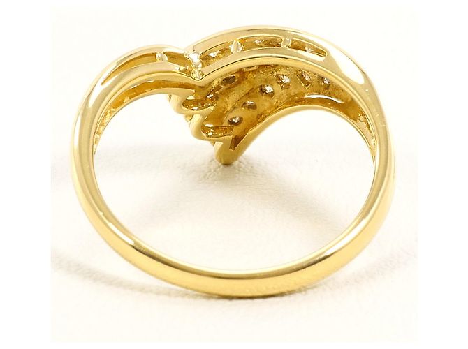 Autre Marque 18K Gelbgold-Ring mit Diamant Golden - Ansicht 4